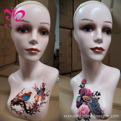 European beauty scarf hat display props mannequin wig with chinese styles  head realistic mannequin head
